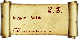 Magyari Bolda névjegykártya